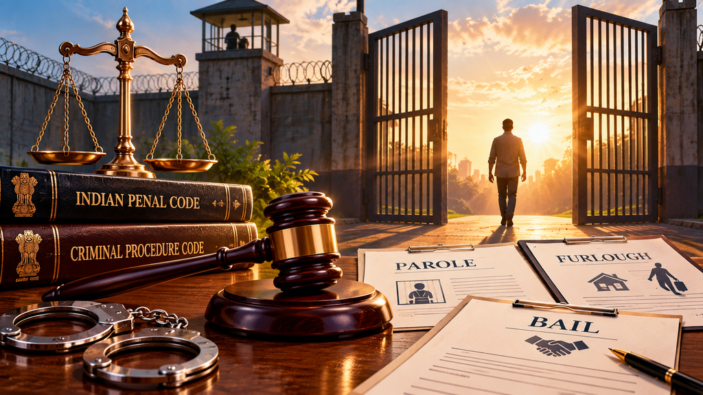 Difference between Parole, Furlough and Bail
